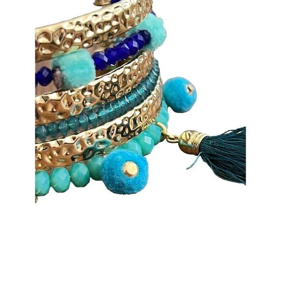 Lilly Pulitzer Nom De Plume Layered Cuff Bracelet One Size EUC - Picture 5 of 12